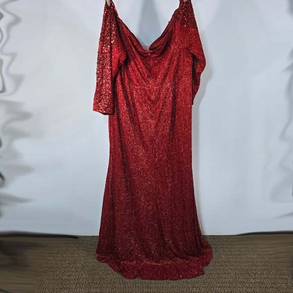 UNITHORSE Formal Long Sleeve Gown Evening Dress Sequins Size 22 (HG) - Picture 6 of 13